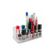Trade Shop - Organizer Trucchi E Cosmetici 9 Scomparti Organizzatore In Acrilico Trasparente -