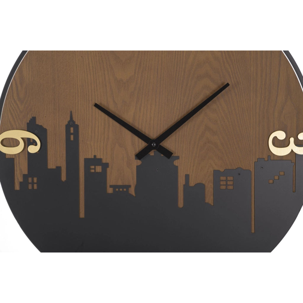 Orologio da Parete VKH253, Marrone, Metallo, 60x2x60 cm