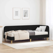 Cornice del letto ad angolo Nero 80 x 200 cm Tessuto 3394103