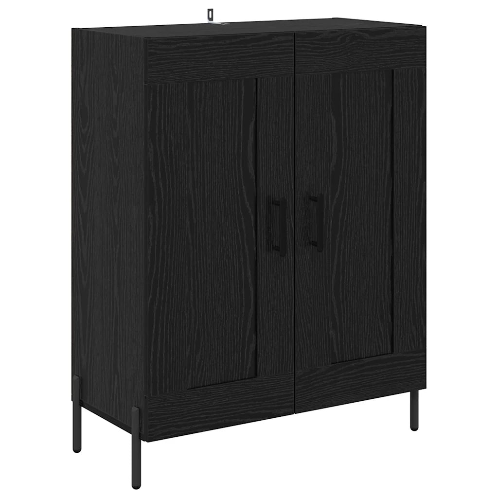 Credenza 2 pcs Rovere Nero Legno multistrato 3416060