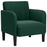 Divano Poltrona | Sedia con Braccioli Verde Scuro 54 cm in Velluto