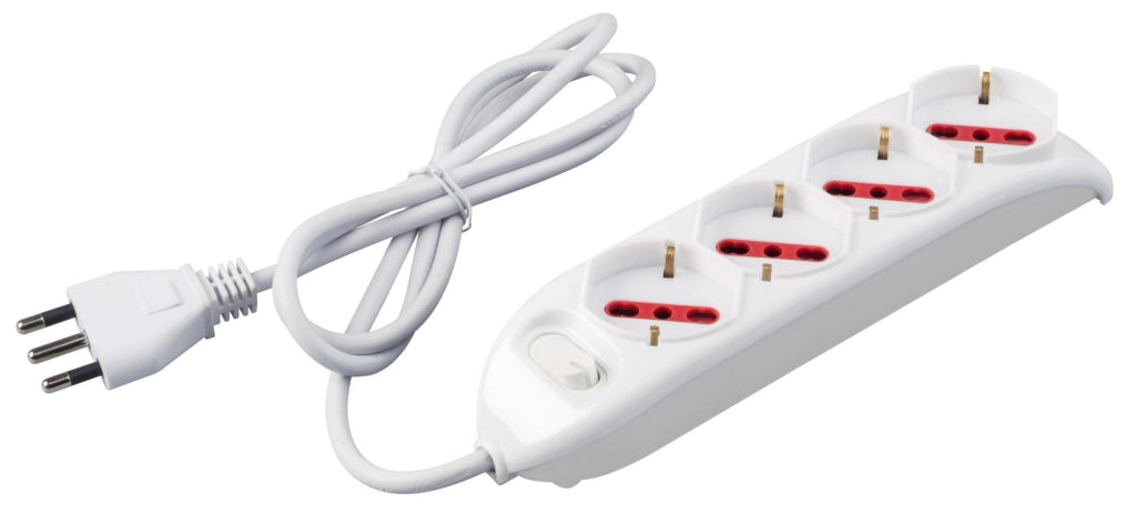 MULTIPRESA 4P BIP-SCHUKO + INTERRUTTORE