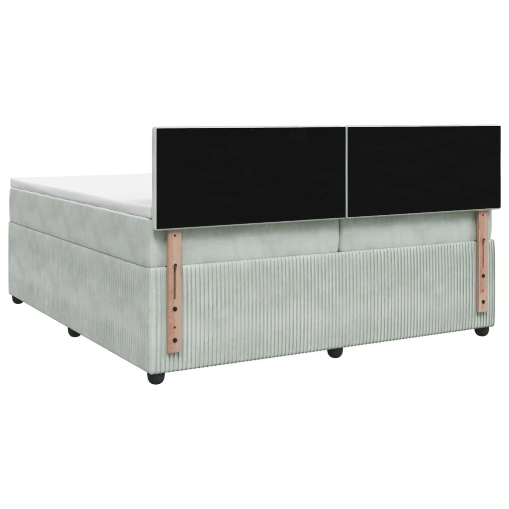 Letto box spring con materasso Grigio Chiaro 200 x 200 cm 3453209