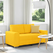 Divano Divanetto-Sofa Giallo Chiaro 120cm Tessuto di Velluto a Coste