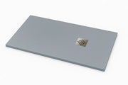 Piatto doccia Ardesia extra piatto 80X80 cm colore Grigio RAL 7040 griglia in Acciaio