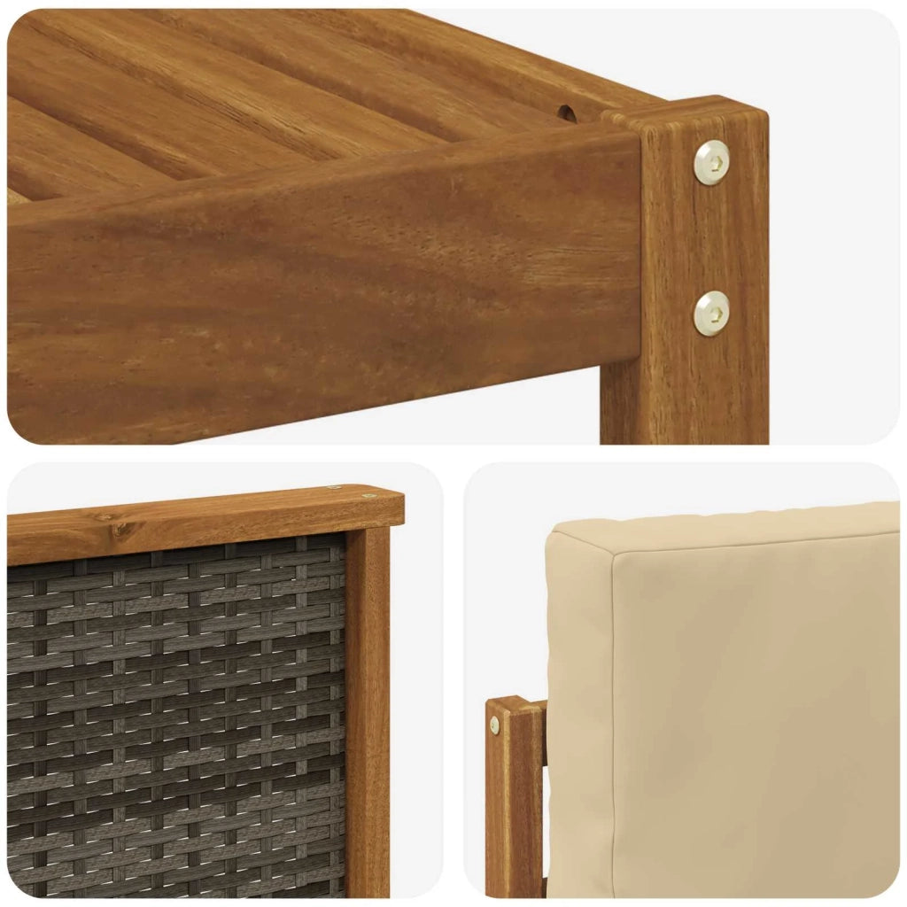 Set divano sezionale con cuscino 5 pcs Naturale 3384379