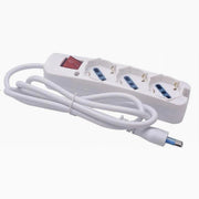 Trade Shop - Multipresa 3 Uscite Universali Interruttore Luminoso Spina 16a Cavo 1.5mt 80178n -