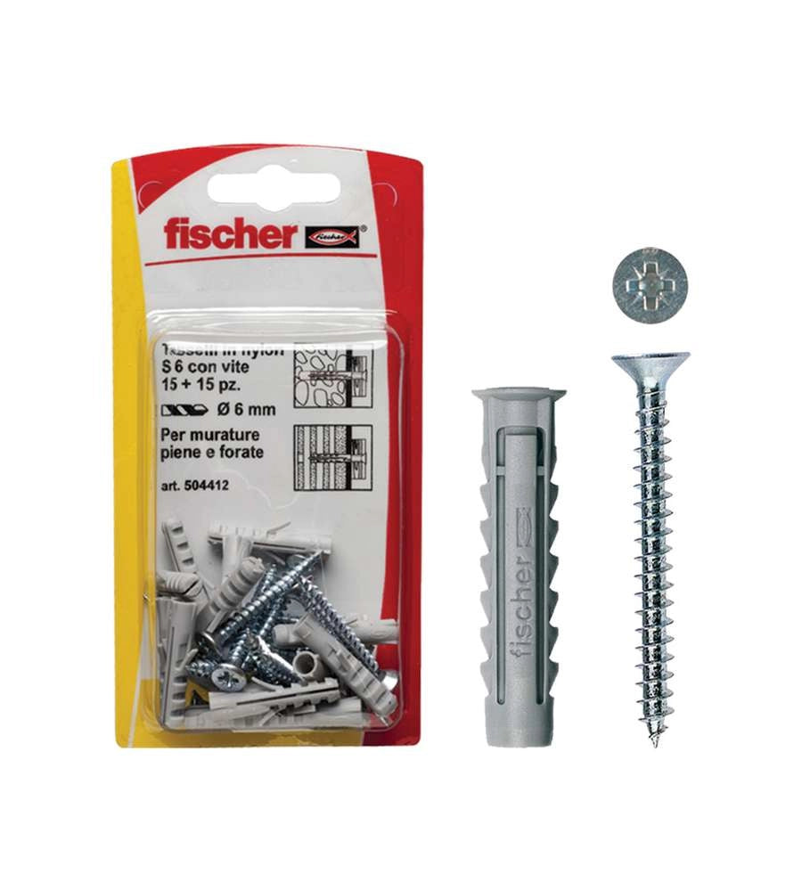 Tasselli Fischer SX 10 S K con vite 4Pz