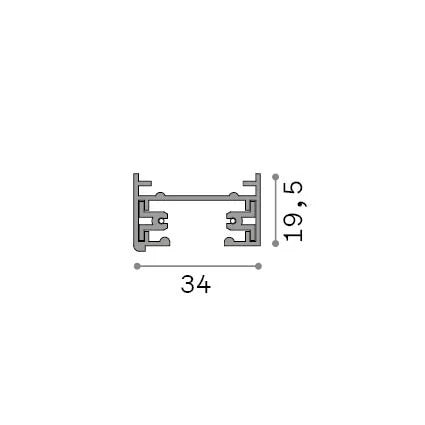 Binario Per Interno Link 3000Mm Nero