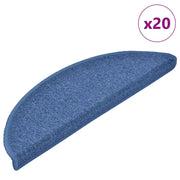 Tappetini per scale 20 pz 56x17x3 cm blu semicircolari 3365788