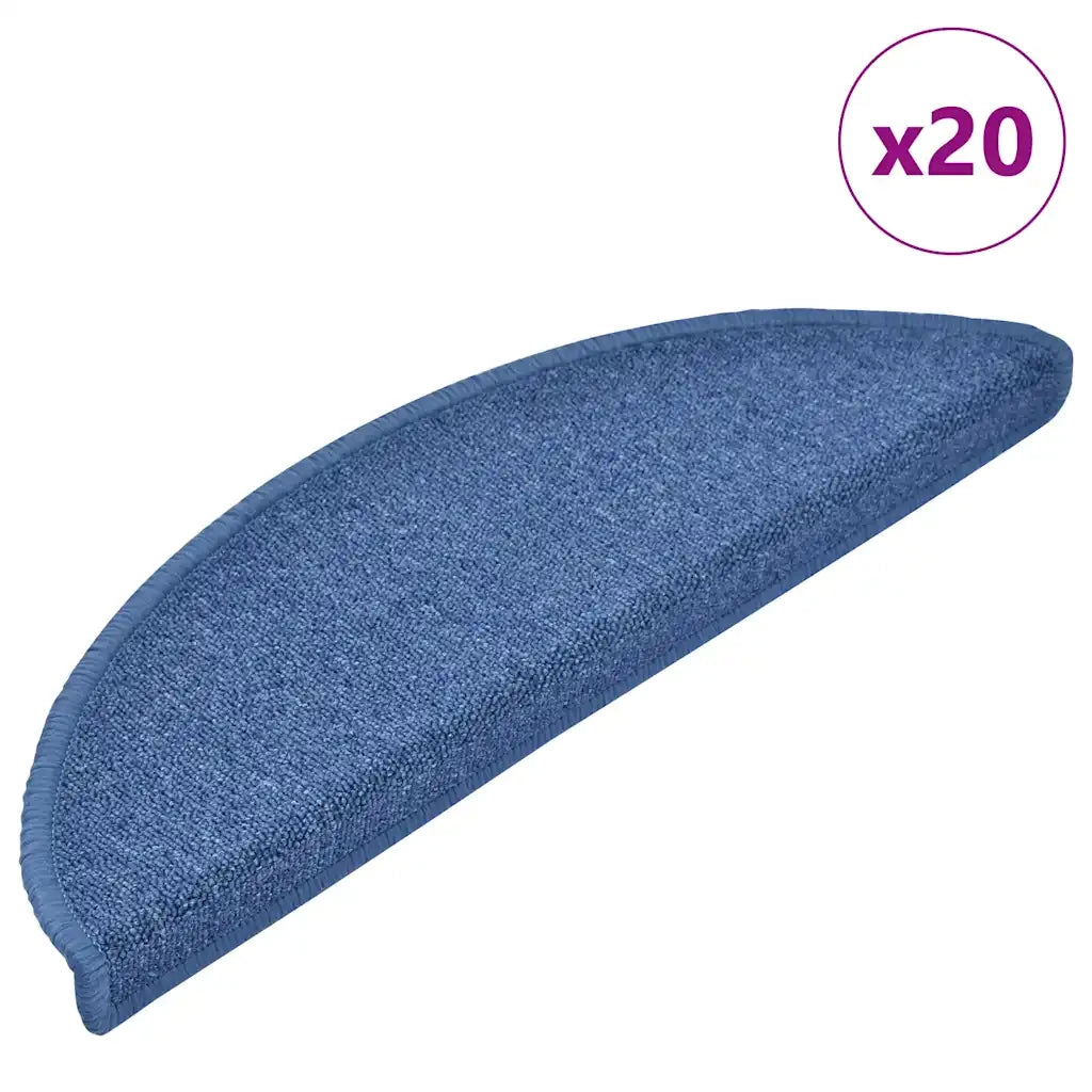Tappetini per scale 20 pz 56x17x3 cm blu semicircolari 3365788