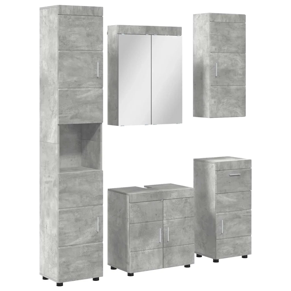 Set di mobili per il bagno TULUM 5 pcs Grigio cemento 3398057