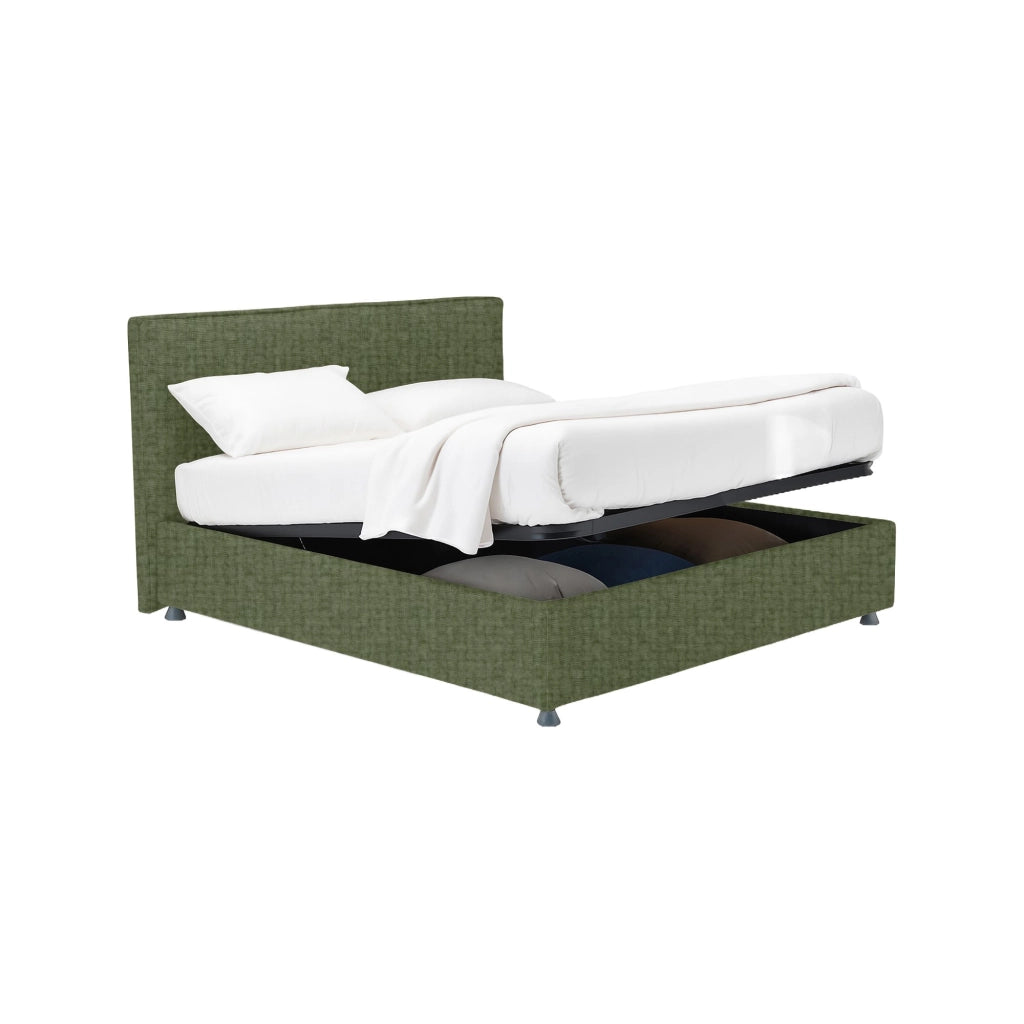 Lichfield, Letto Matrimoniale Sfoderabile Made in Italy, Verde