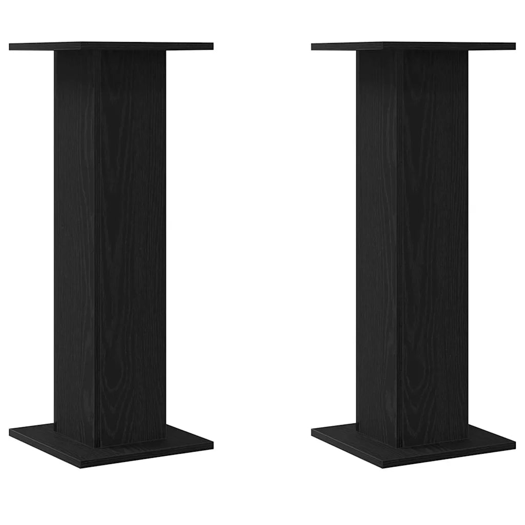 Supporto per piante 2 pz Rovere Nero 30 x 30 x 80 cm 3345111