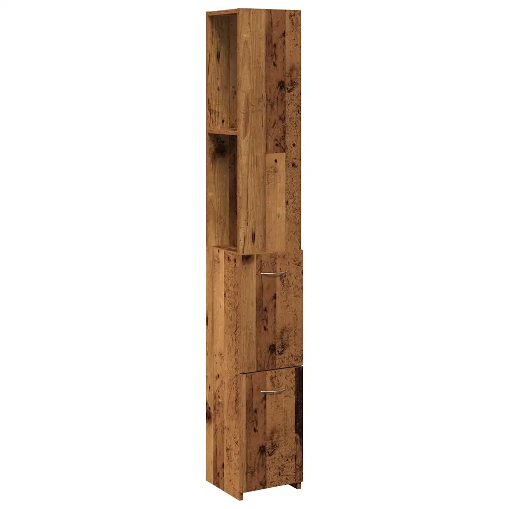 Mobile da Bagno | Armadio da bagno Legno Antico 25x25x170 cm in Truciolato