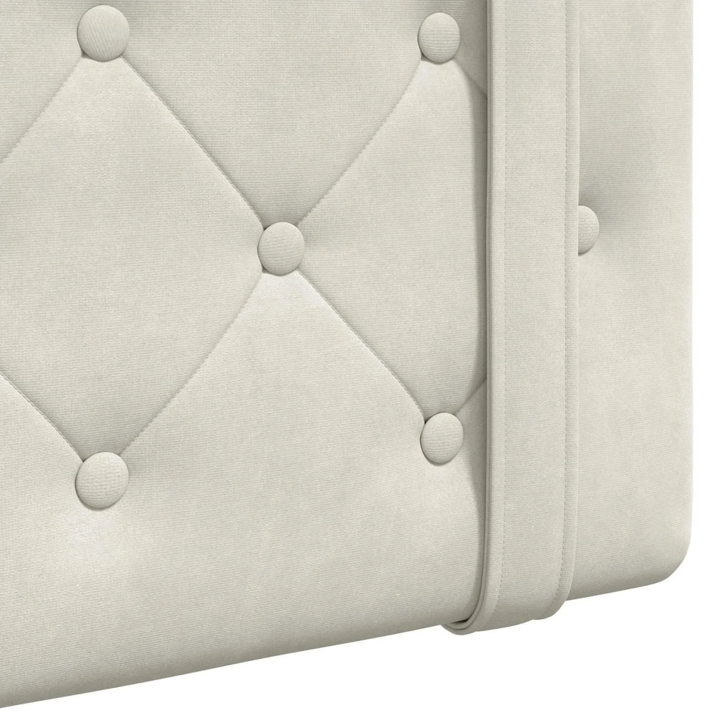 Testiera | Testata sospesa Con luce LED Crema Velluto
