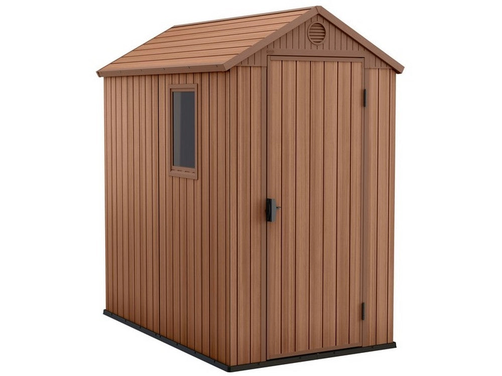 1pz casetta da giardino darwin 4x6 cm.126x184,5x205 h col. marrone cod:ferx.vit50685
