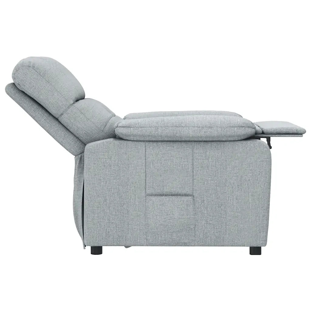 Poltrona Reclinabile in Tessuto Grigio Chiaro
