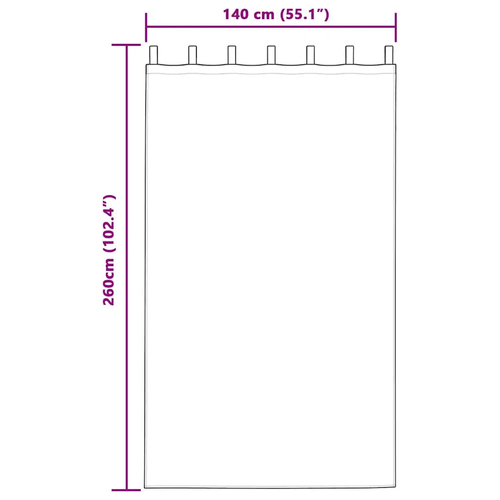 Tende Blackout con Anelli 2 pcs Antracite 260 x 140 cm 4107562