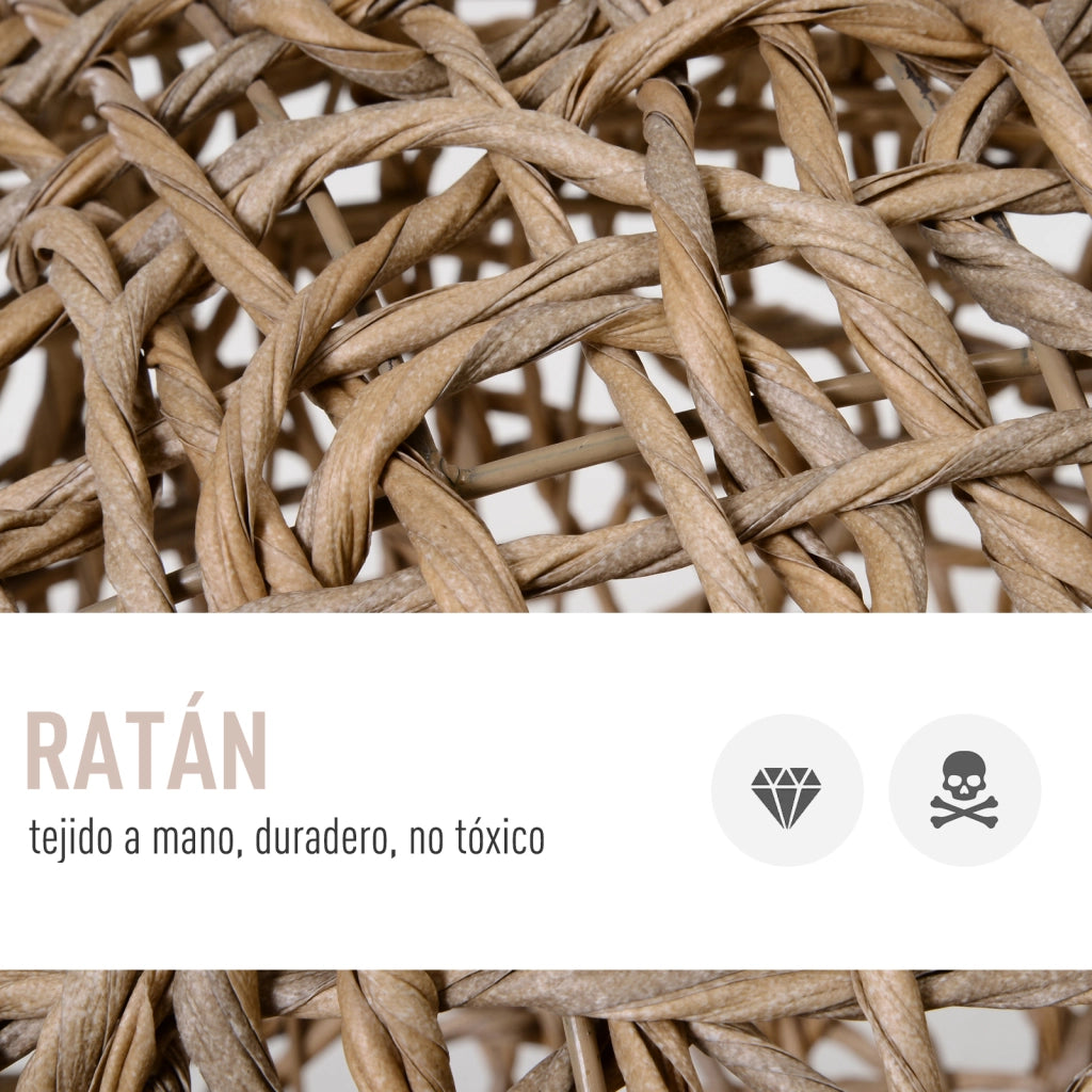 Letto per Gatti con Base e Cuscino ¨C Zephmum ¨C Legno Naturale ¦µ52x58 cm