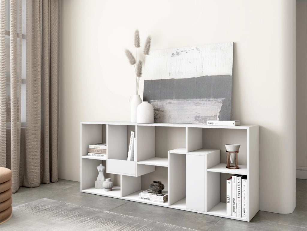Libreria scaffale, 162x67x31cm, Per libri, Bianco RF4125