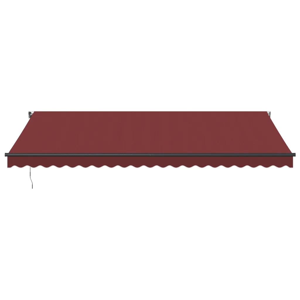 Tenda da Sole Retrattile Automatica con LED Bordò 500x350 cm 3215009