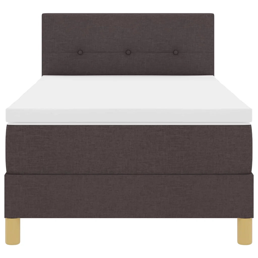 Letto a molle con cuscino Marrone Scuro 100 x 200 cm Tessuto 3338898