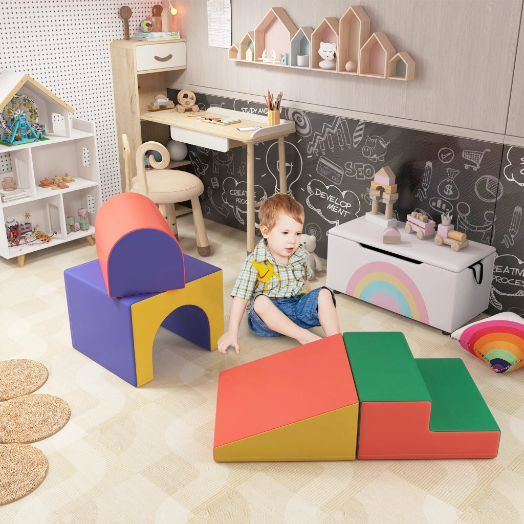 Set 4 blocchi morbidi per arrampicata e scivolo ¨C Minimal ¨C Multicolore