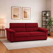 Gorreto, Divano Fisso 2 Posti Sfoderabile Made in Italy, 205x95x100h cm Rosso