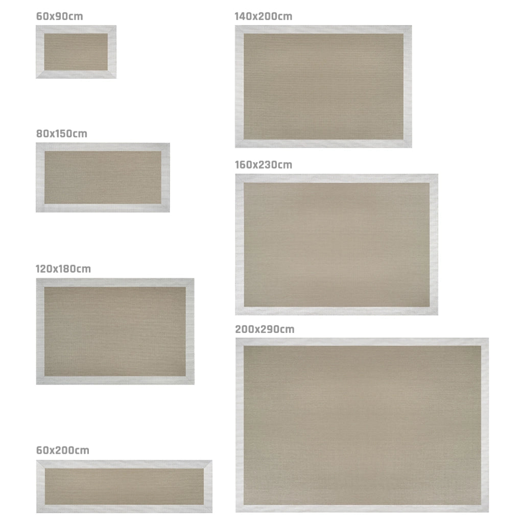 Tappeto vinilico di alta qualità taupe-bianco 160x230