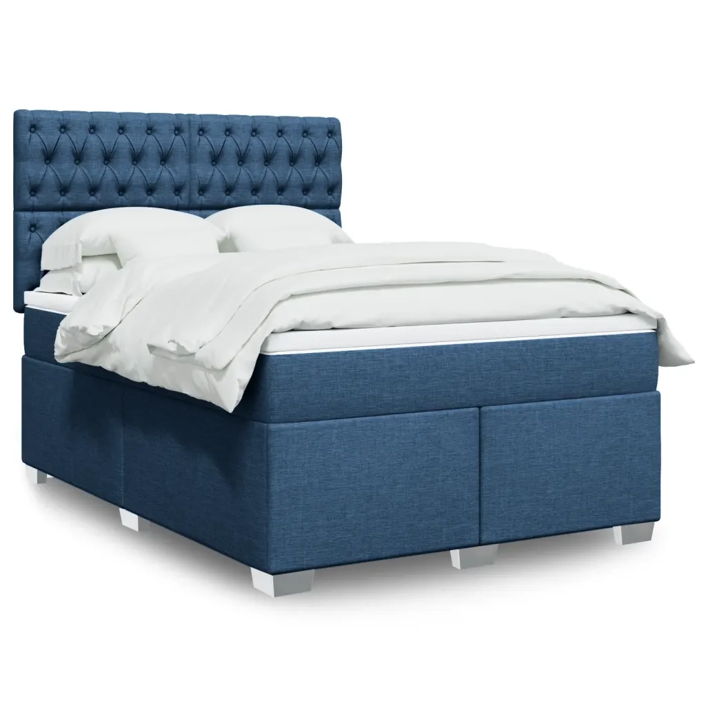 Giroletto a Molle con Materasso Blu 140x200 cm in Tessuto 3290524