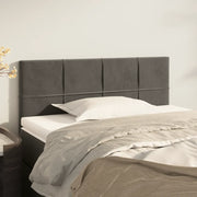 Testiera-Testata Decorativa Grigio Scuro 100x5x78/88 cm in Velluto 939747