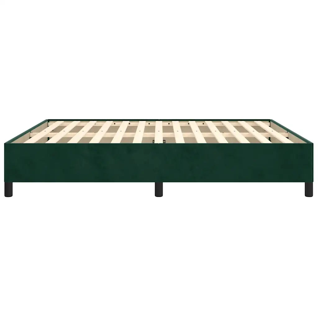 Giroletto senza Materasso Verde Scuro 160x200 cm in Velluto 347333