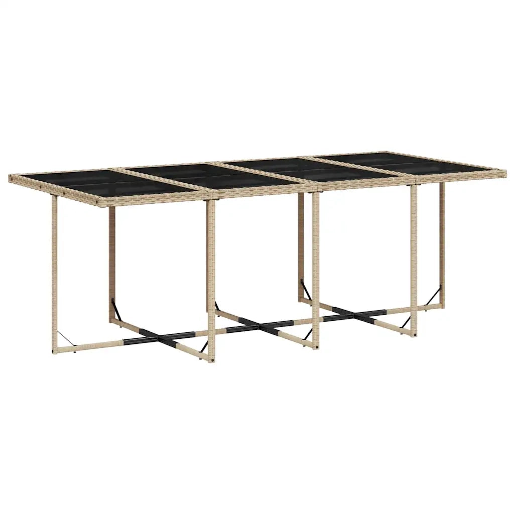 Set Pranzo da Giardino 13 pz con Cuscini Beige Misto Polyrattan 3278111