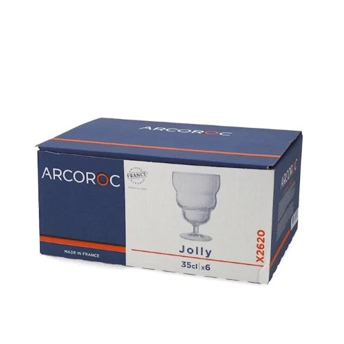 set 6 Coppe dessert jolly in vetro trasparente cl 35