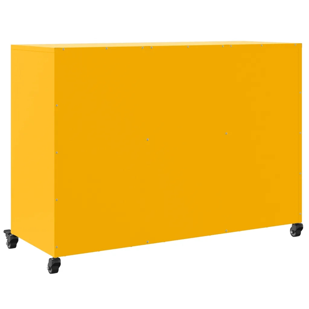 Credenza Giallo Senape 100,5x39x72 cm Acciaio Laminato a Freddo 846743