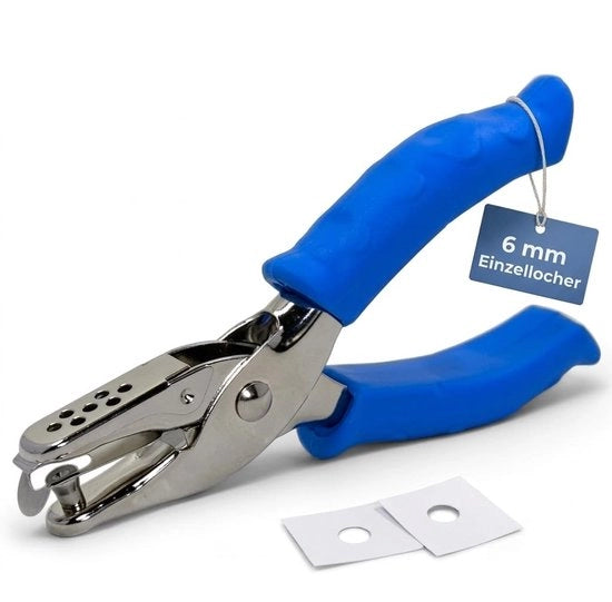 Tang per Papier/Foto/Wenskaarten 6 mm - Manico Antiscivolo - Perforatore Professionale - Progettazione Compatta - Perforazione a Fetta
