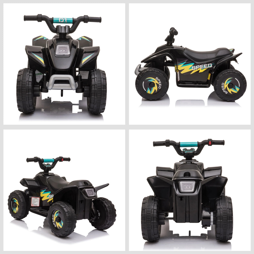 Quad Elettrico Bambini 18-36 Meses ¨C zephmum ¨C Nero 72x40x45,5 cm