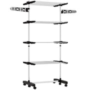 Cestello Verticale 4 Livelli con Ruote ¨C Minimal ¨C Nero e Argento