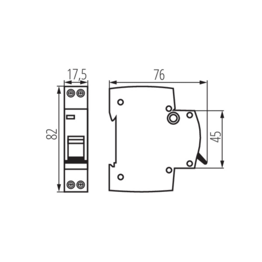 Interruttore Magnetotermico 1 P+N 6A