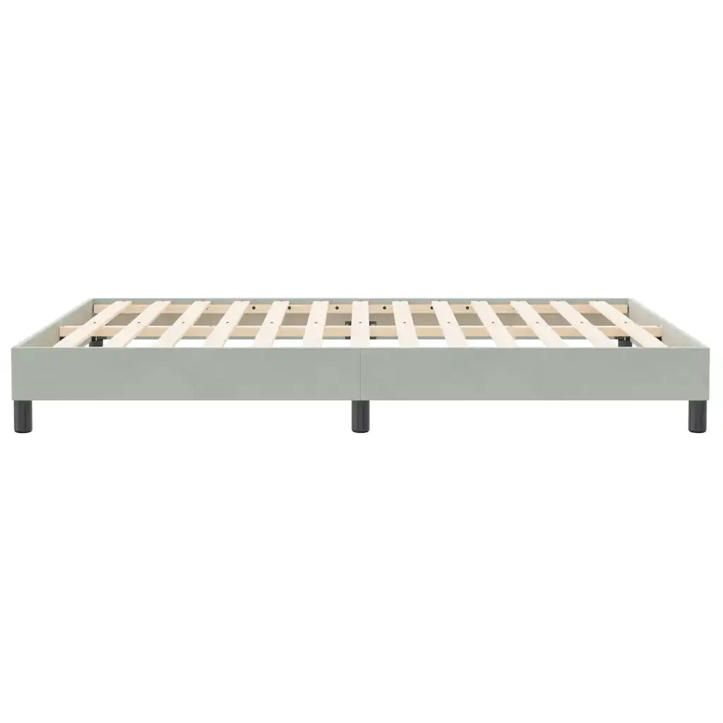 Giroletto Molle senza Materasso-Struttura Letto Grigio Chiaro 140x210cm Velluto