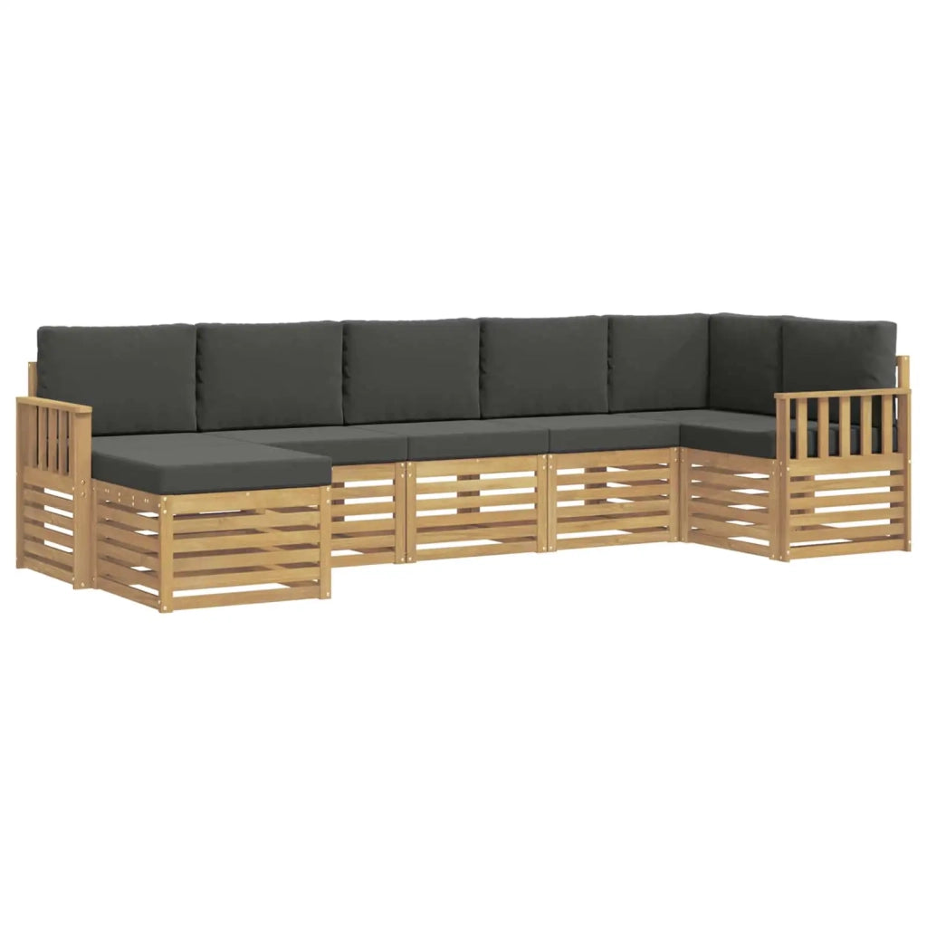 Set di divani da esterno 7 pcs Bianco e Antracite 3392187