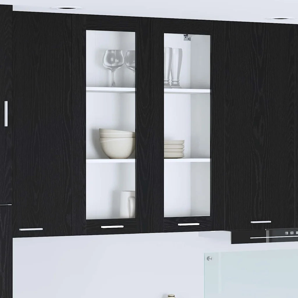 Armadio pensile Rovere Nero 80 x 31 x 100 cm Legno multistrato 884395