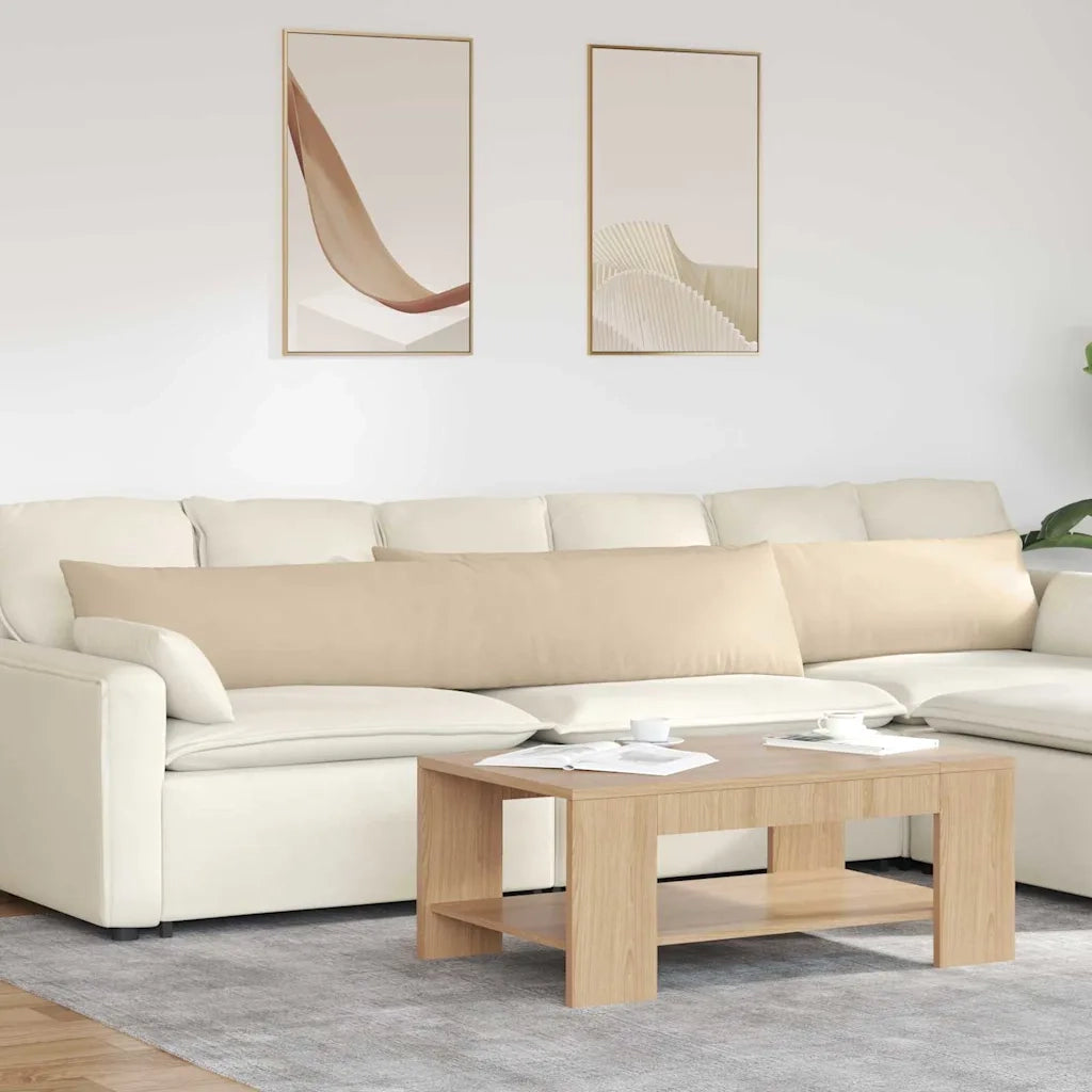Cuscini da Divano 2 pcs Crema 200 x 40 cm Tessuto 42013901
