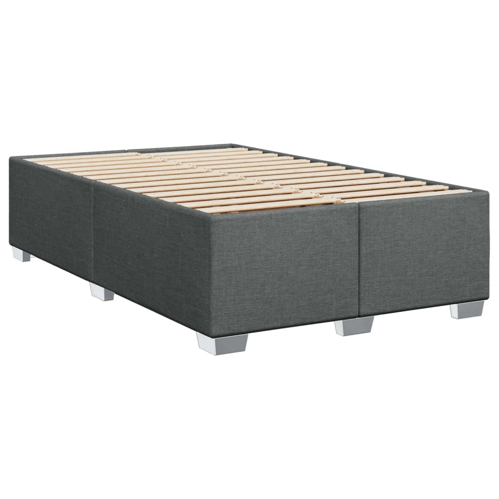 Letto con Box Spring, Materasso e LED Grigio Scuro 120 x 190 cm 3451904