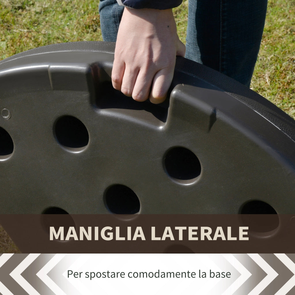 Base per Ombrellone da Giardino ¨C zephmum ¨C 100x100x10.5cm Caff¨¨