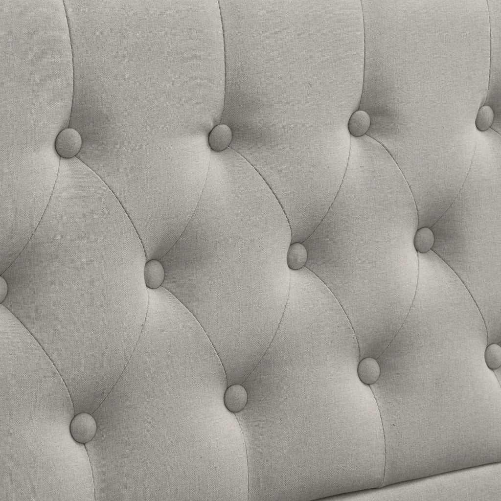 letto in lino grigio 140 x 200 cm