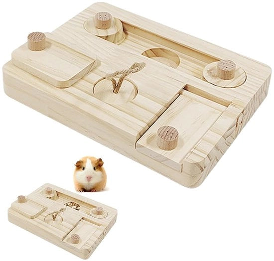 Accessori per Cavia 6-in-1 - Giocattolo Interattivo per Roditori - Sicuro e Duraturo - Realizzato con Legno Ecologico - Ideale per Piccoli Roditori