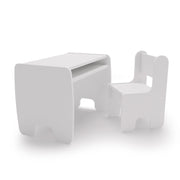 Set tavolo e sedia per bambini Timi in legno bianco