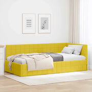 Cornice del letto ad angolo Giallo 90 cm x 200 cm Velluto 42016394